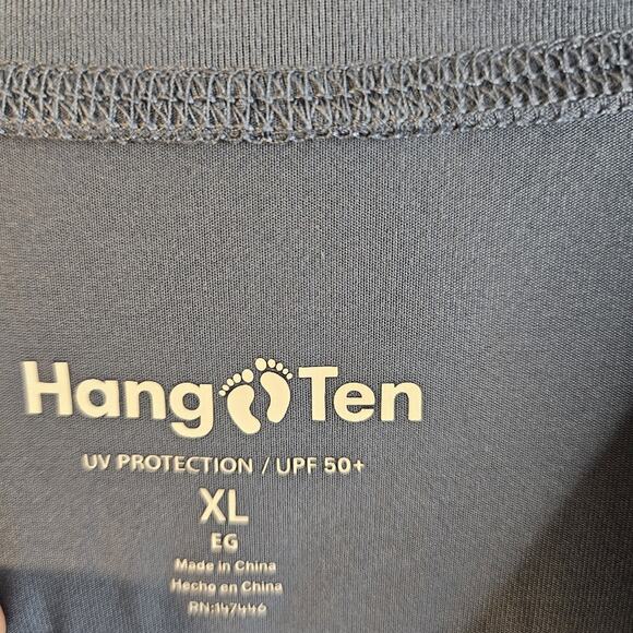 Hang Ten Men's XL UPF 50+ Long Sleeve Sun Protection Blue Shirt Top - Picture 5 of 6